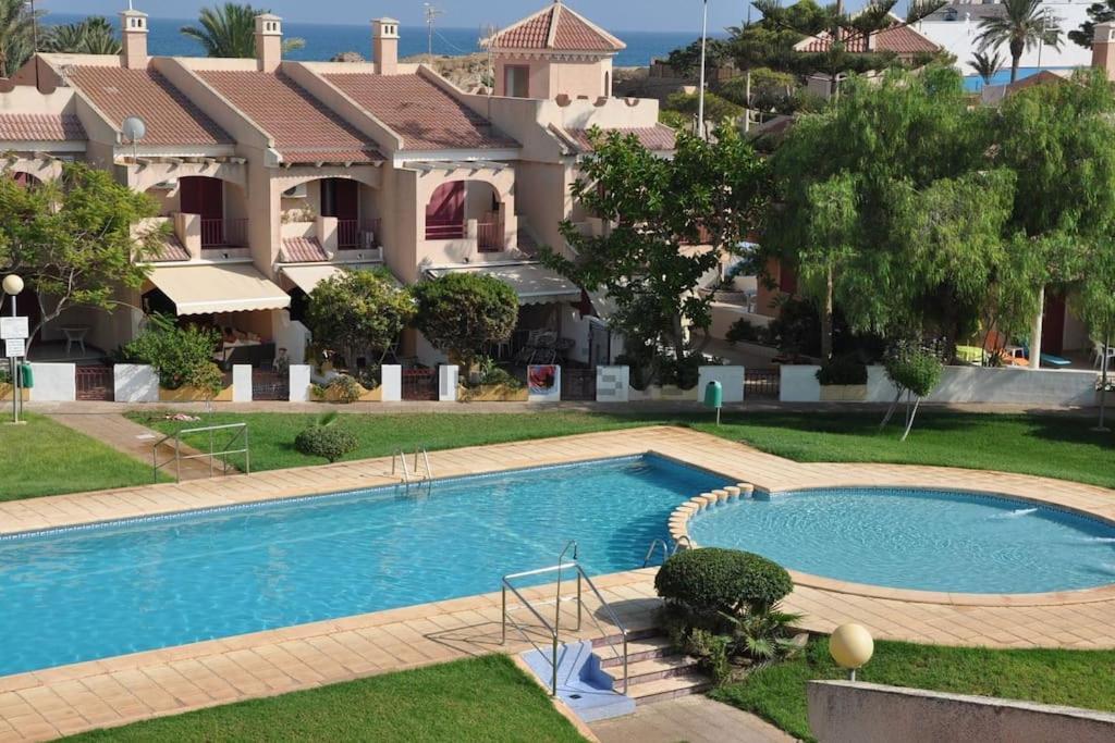 El Puerto de Mazarrón Precioso Duplex Con Piscina, En 1ª Linea De Playaヴィラ エクステリア 写真
